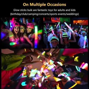 30pcs Stick de Lumină Multi-Color LED Glow Stick Spuma Lumină Fluorescentă Bastoane Pentru Petrecerea de Craciun Stick de Strălucire Partidul condus de spumă stick