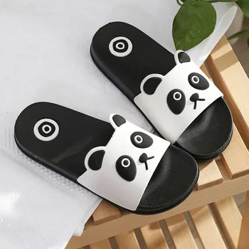 Copii Fată Băiat de Desene animate Panda Pantofi de Vara Todder Animal de Interior Copii Flip Flops din PVC Anti-Alunecare pentru Sugari Casual, Papuci de Plaja Moale