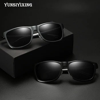 YUNSIYIXING Aluminiu Magneziu Bărbați ochelari de Soare Polarizat Epocă Pătrat Pentru Ochelari de Conducere Anti-orbire Brand de ochelari de Soare Barbati 8587