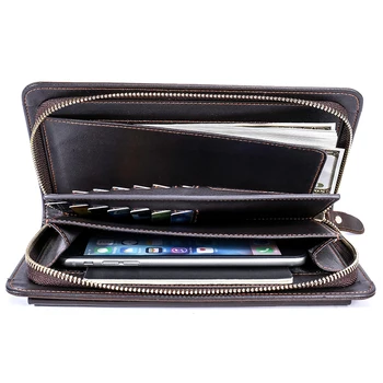 WESTAL din piele barbati portofel pentru iphone 11 curelușă portofel portomonee om rulmenți de sac card de portofel barbati saci de bani 9069