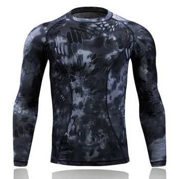 Oamenii de vânătoare tricou iute Uscat Respirabil Maneca Lunga vânătoare tricouri Imprimate 3d camuflaj stretch shirt pentru bărbați Plus Dimensiune