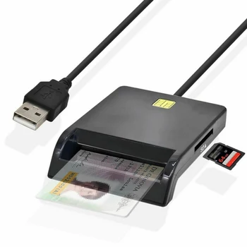 USB SIM Smart Card Reader Pentru Carduri Bancare IC/ID EMV SD MMC TF Cardreaders USB CCID ISO 7816 pentru Windows 7 8 10 sistem de OPERARE Linux