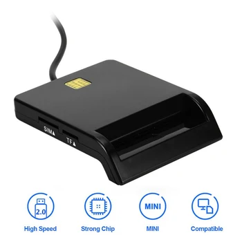 USB SIM Smart Card Reader Pentru Carduri Bancare IC/ID EMV SD MMC TF Cardreaders USB CCID ISO 7816 pentru Windows 7 8 10 sistem de OPERARE Linux
