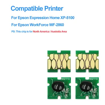T02P1-T02P4 Pentru Epson T202 202XL Cartuș Chip Pentru Epson Expression Home XP-5100 WF-2860 Printer America de Nord, Australia, Zonă de