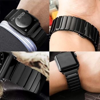 Ceramica Watchband pentru Apple Watch band 44mm 42mm Ceasul Inteligent Link-ul de Curea Bratara Watchband iWatch seria 6 5 4 3 2 1 40mm 38mm