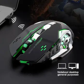 Noua Versiune Imbunatatita De Încărcare Wireless Gaming Mouse Mut LED7 lumina de Fundal de Culoare Mecanice Mouse-ul Cu Receptor USB 1buc