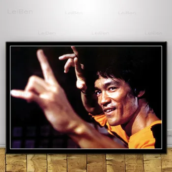Superstar al Artelor marțiale Bruce Lee Poster Art Actor de Film Portret Retro Panza Pictura Acasă Decor Camera de zi și Cinema Poza