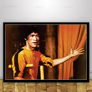 Superstar al Artelor marțiale Bruce Lee Poster Art Actor de Film Portret Retro Panza Pictura Acasă Decor Camera de zi și Cinema Poza