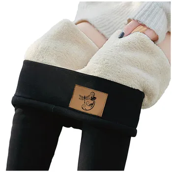 Cald Femei Pantaloni de Iarna Slab Gros de Catifea Lână Leggins Pantaloni Pentru Femei Pantaloni rezistente la Frig, Plus Catifea Femei Jambiere