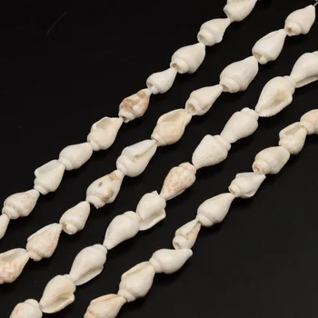 Alb Conch Shell Margele Trompeta Șirag de mărgele pentru Bijuterii DIY Brățară Colier Cercei Face despre 160pcs/strand