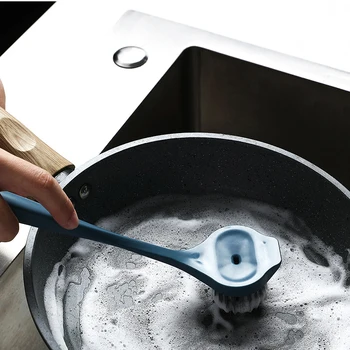 Bucătărie de Curățare Perie Oală Curat Mâner Lung Vas Vas Vas Perie de Spalat cu Lichid Dispenser de Bucatarie Acasă Instrumente de Curățare