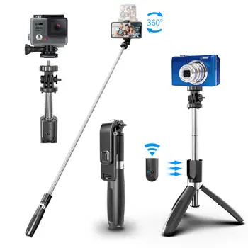 Fără Fir Bluetooth Selfie Stick Trepied Pliabil Monopied Universal Pentru Smartphone-Uri Pentru Sporturi De Acțiune Camere Portabile Gimbal