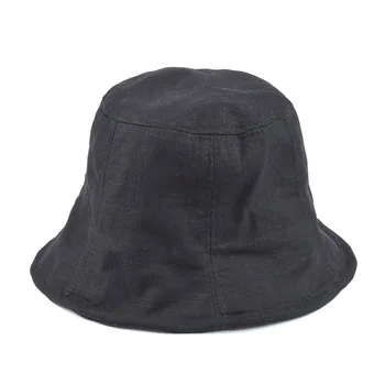 Noi Harajuku Plat Fishman Pălărie de Vară Vintage Negru Lenjerie Găleată Pălărie Bărbați Femei Hip Hop de Pescuit Capac Sprots Palarie Panama pălărie de Soare