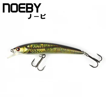 NOEBY 1 Buc Pescuit Nada 80mm/7g Suspendarea 0-0.8 m Super Promelas Pește Momeli de Pescuit Momeală VMC Hooks 3D Colorate Ochii NBL 9106