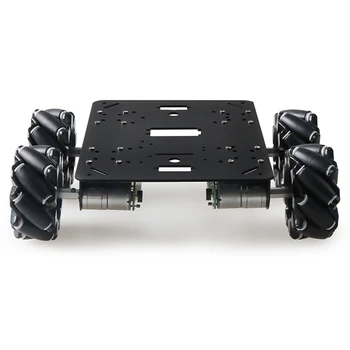 80mm Mecanum Roți tracțiune integrală 4WD Auto Șasiu Robot Mobil Platformă de Metal Setul 4buc Mare de Motoare de Cuplu DIY Filtru de Învățare Accesorii Auto