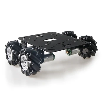 80mm Mecanum Roți tracțiune integrală 4WD Auto Șasiu Robot Mobil Platformă de Metal Setul 4buc Mare de Motoare de Cuplu DIY Filtru de Învățare Accesorii Auto
