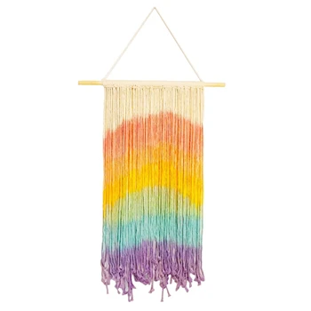 Colorate Țesute Tapiserie Poate Fi Utilizat Living Bedroo 1 BUC Rainbow Macrame Agățat de Perete Boho Stil de Decorare