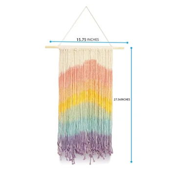 Colorate Țesute Tapiserie Poate Fi Utilizat Living Bedroo 1 BUC Rainbow Macrame Agățat de Perete Boho Stil de Decorare