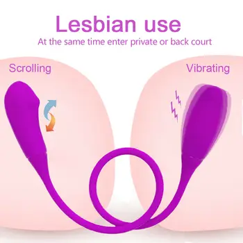 Dublu Vibrator ou Flexibil de Penetrare Vibrator bile vaginale mașină anal, dop de fund adulti jucarii sexuale pentru femei cuplu 18+