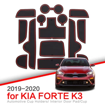 ZUNDUO Masina Anti-Alunecare Poarta slot Cupa mat Pentru KIA Forte K3 2019 2020 Titularii de Ceașcă covoare anti-alunecare Accesorii Non-alunecare Pad styling auto