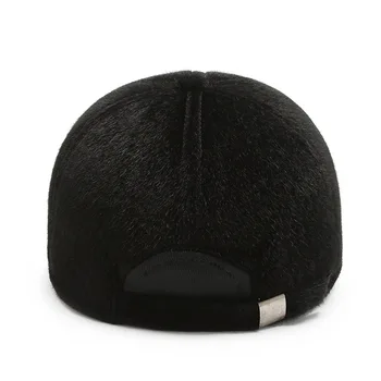 Bărbați Sport în aer liber Faux blana Șapcă de Baseball Tata pălărie Cu Earmuff Plus catifea Cald Pălării de Iarnă de vârstă Mijlocie Îngroșat Snapback Hat L63