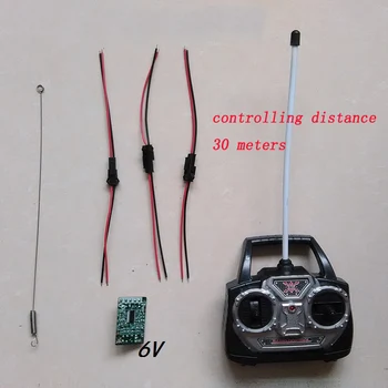 1set DIY Model de Jucării Radio Sistem de Control Părți 4CH Controler de la Distanță Transmițător 6V Receptor Bord cu Antena Controlat