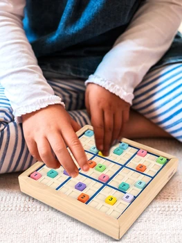 Portabil Sudoku Jucărie De Învățământ Inteligent Placa De Lemn Jucărie Joc De Gândire Logică Abilitățile Matematice De Formare Creier Iluminare Cadou