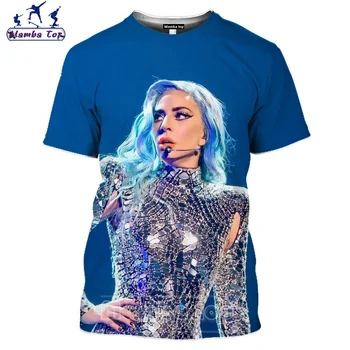 Lady Gaga T Shirt de Imprimare 3D Cantareata Sexy Bărbați T-shirt muzica Hip Hop Amuzant Barbati Tricou O Femei Gât Tee Topuri Harajuku Streetwear 3