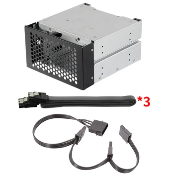 XT-XINTE 3-Bay de Mare Capacitate Hard Disk HDD Cage Rack SAS SATA Hard Disk Tava Caddy w Cablu SATA pentru Calculator, Accesorii
