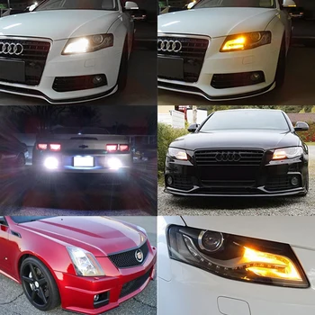 Amber Erori PH24WY SPH24 Becuri cu LED-uri de Semnalizare Față Lumini Pentru Audi, Cadillac, GMC Lincoln Saab Pentru Semnalizare Față Lumini