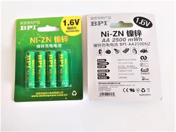 4BUC NIZN AA Baterie Reîncărcabilă 2500mWh 1.5 V 1,6 V Ni-Zn AA