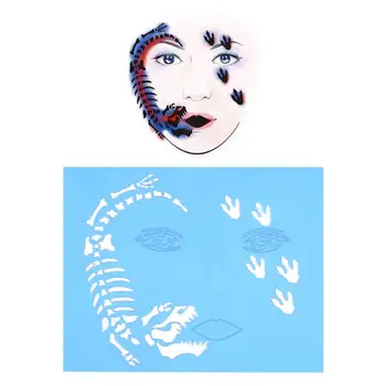 7pcs/set Reutilizabil Fata Vopsea Stencil Pictura pe Corp, Tatuaje Șablon Machiaj Facial Șabloane Reutilizabile Temporară de Halloween Pictura
