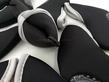 SHOPGO Culoare Negru de Golf Headcovers Cu Fereastră Golf Fiare de călcat Acoperă Nailon de Fier Complet Set 10buc/Lot