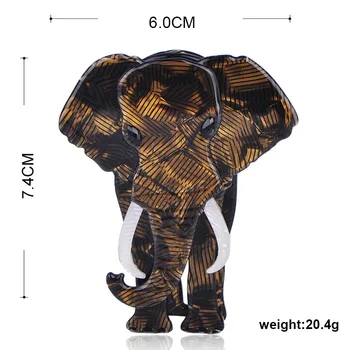 Blucome Mare Elefant Forma De Brosa Textura Speciala De Bijuterii Din Acril, Pentru Femei, Copii Eșarfă Sac Corsaj Ace Animal Accesorii