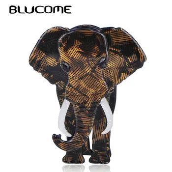 Blucome Mare Elefant Forma De Brosa Textura Speciala De Bijuterii Din Acril, Pentru Femei, Copii Eșarfă Sac Corsaj Ace Animal Accesorii