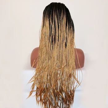 Fantezie Frumusete Dantelă Față Ombre Blond Sintetice Peruci Dantela pentru Afro-Americane Rezistente la Căldură Împletite Peruca Pentru Femei 26inch