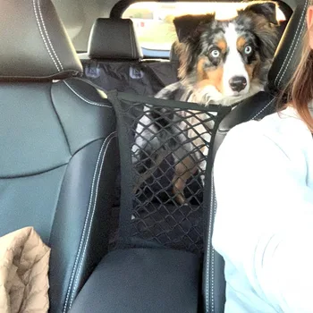 Elastic Câine Scaun Auto Capac Gard Câine Țarc de Siguranță Izolare Plasă de Travel Guard Plasă de Cușcă de Câine Anti-coliziune Plasă de Consumabile pentru animale de Companie