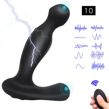 În Aer Liber Portabil Fără Fir De Control De Șoc Electric Vibrator De Prostata Pentru Masaj Jucarii Sexuale Pentru Barbati Femei Anal Plug Vagin Stimulator
