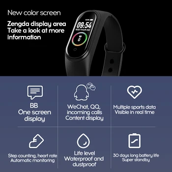M4 Sport Inteligent Trupa 2019 Nou Elegante Femei Barbati Unisex Fitness Tracker Ceas De Ritm Cardiac Tensiunea Arterială Smartband Monitorizeze Starea De Sănătate