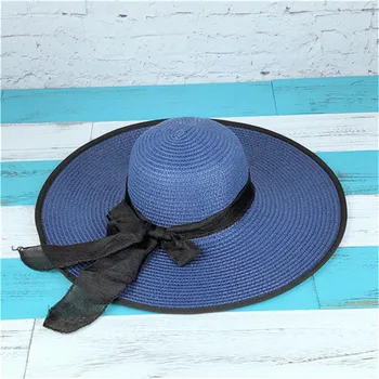 2019 Vânzare Fierbinte de Vară Pălărie de Paie pentru Femei Big Margine Largă Plajă Pălărie de Soare, Pălărie Panama Doamnelor Capac Casual în aer liber Parasolar Pălării pentru Femei