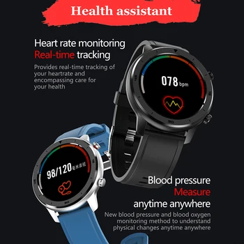 În 2020, Noul Ceas Inteligent Barbati din Piele Full Touch Smart Watch Sport Pentru iPhone Rata de Inima tensiunea Tracker de Fitness smartwatch