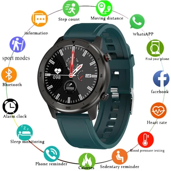 În 2020, Noul Ceas Inteligent Barbati din Piele Full Touch Smart Watch Sport Pentru iPhone Rata de Inima tensiunea Tracker de Fitness smartwatch