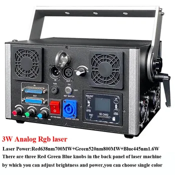 Multi-Color RGB MINI PRO CARD SD DMX ILDA 30K-40k Lumina Laser Proiector