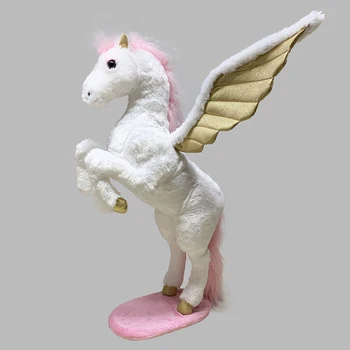 Visez pegasus animal de jucărie pentru decorarea acasă realiste de zbor calul animal de pluș jucărie