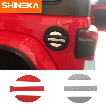 SHINEKA Autocolante Auto Combustibil Robinet pentru Jeep Wrangler jl accesorii 2018 Aliaj de Aluminiu 3D a Capacului Rezervorului Autocolant pentru jeep jl wrangler