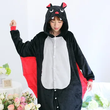 Bat Kigurumi Scutec Pentru Adulti Femei De Animale Pijamale Costum De Flanel Moale Cald Sleepwear Onepiece Cald Iarna Pijama Cosplay