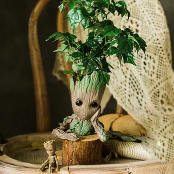 En-Gros De Promovare Ornamente Miniaturale Plante Verzi Suport Ghivece De Flori De Birou Camera De Studiu Decor Birou Figurine Copii Jucarii