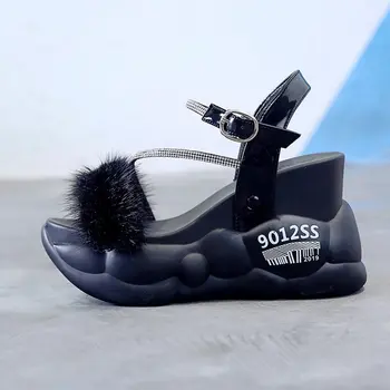 Vara Plus Sandale cu Platforma Cataramă de Moda de Design Alb 10cm Creșterea Sandale cu Talpă Groasă Casual Pantofi Platforma de sex Feminin va596