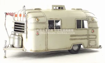 De epocă clasică camping RV model de masina retro vintage lucrat manual din metal artizanat pentru home/pub/cafenea decor sau cadou