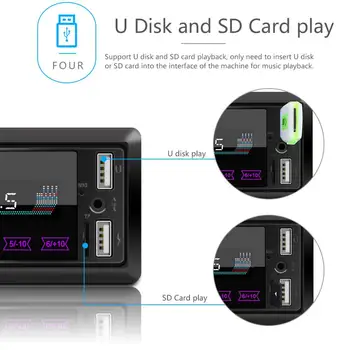 Masina Touch Screen Dual USB montate pe Vehicule Bluetooth MP3 Player SD Card-U Disc Redio de Afișare Video 12V Auto Radio